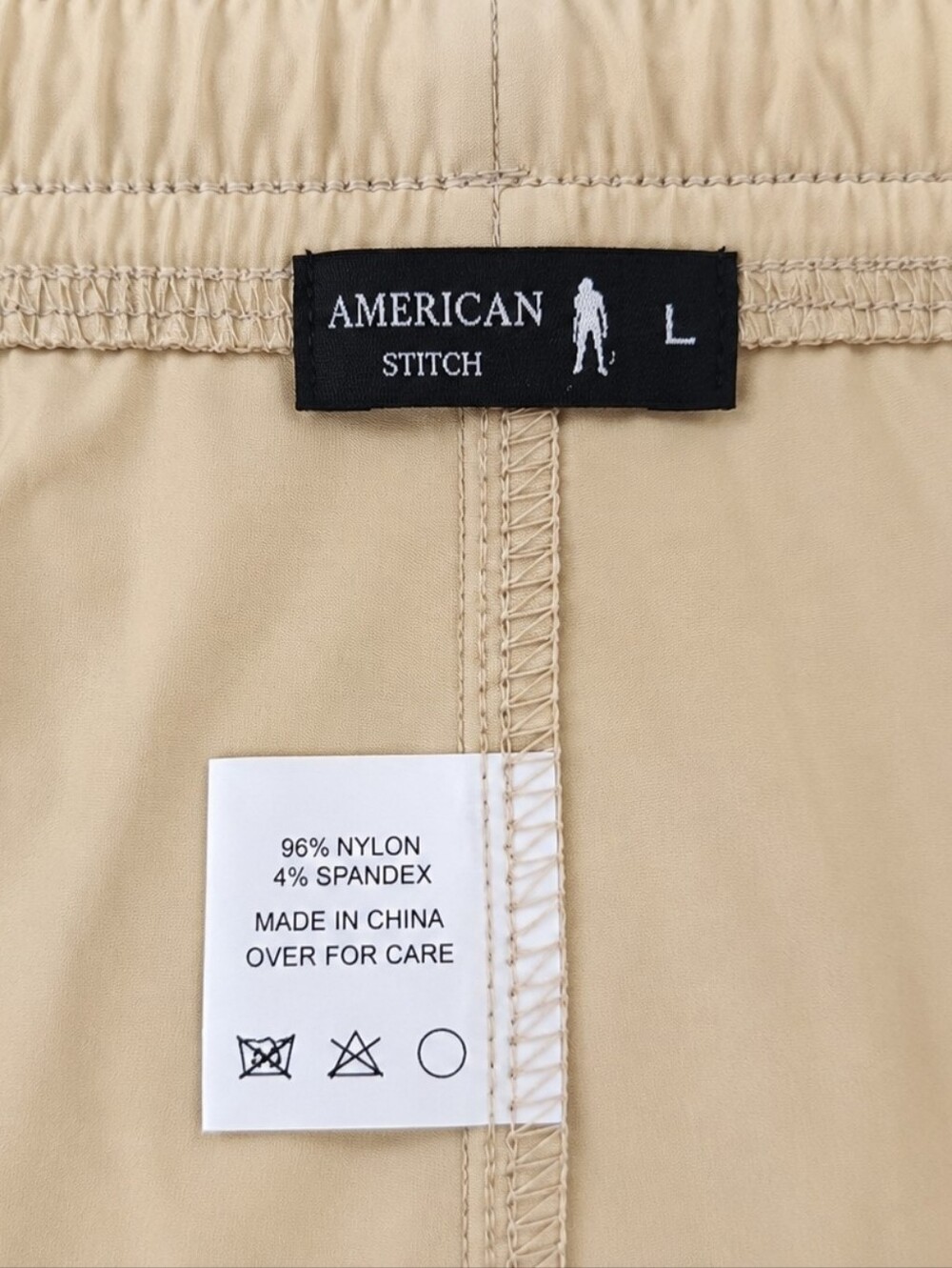 American Stitch Utility Cargo Pants Tan Beige Techwear Joggers Size Large NWT - Picture 4 of 4